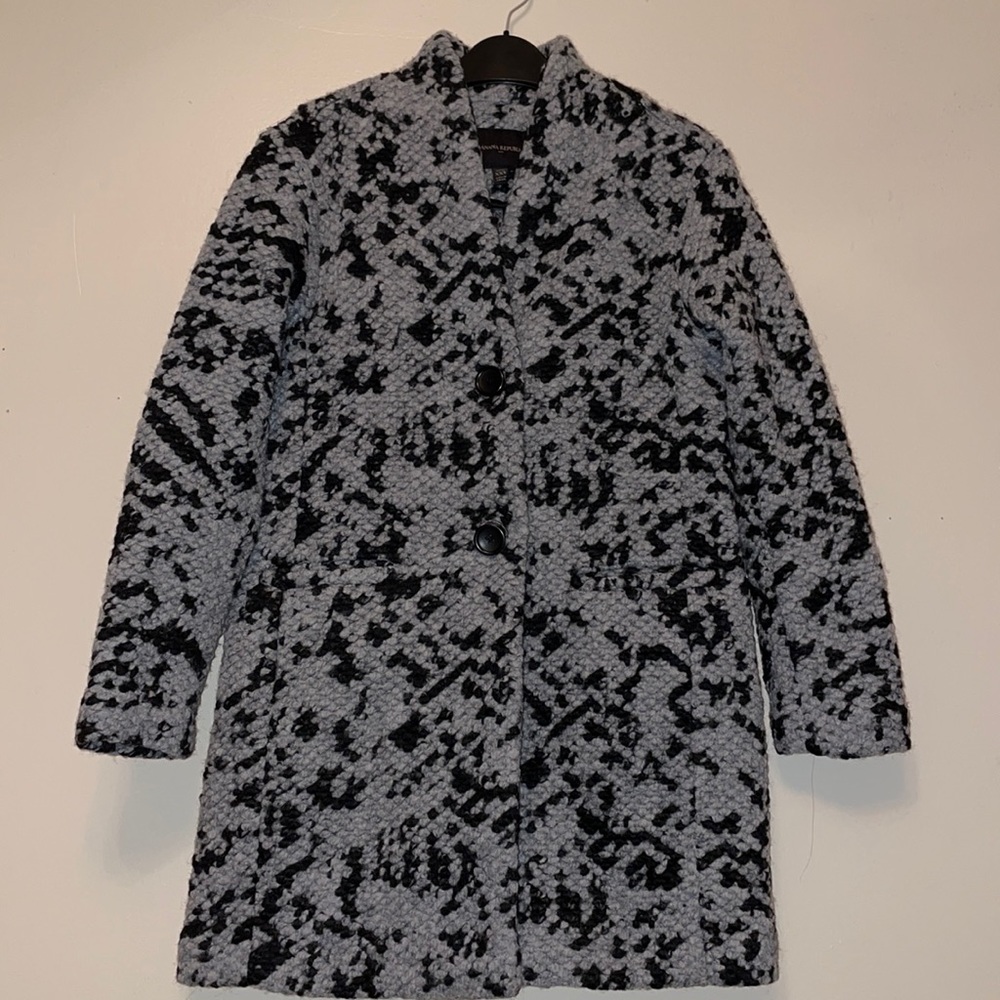 Banana Republic Petite Knit Collarless Coat